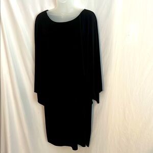 Chico's Womens Black Sheath Dress with Dolman Sleeves Size 3